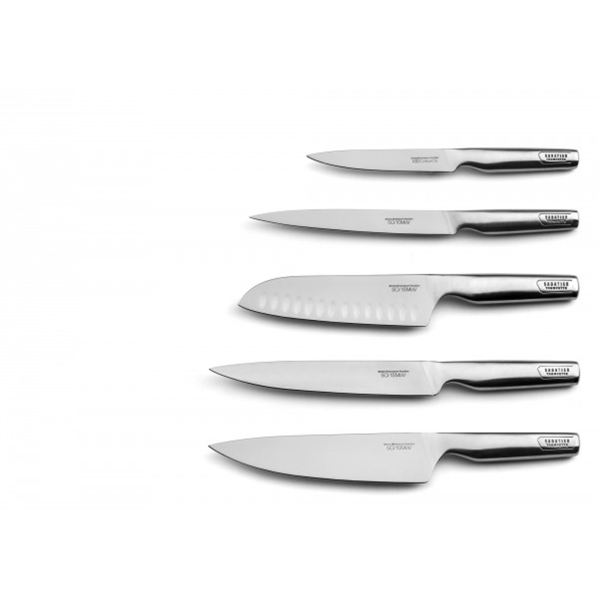 Trousse 5 couteaux de cuisine - ASEAN gris, SABATIER TROMPETTE