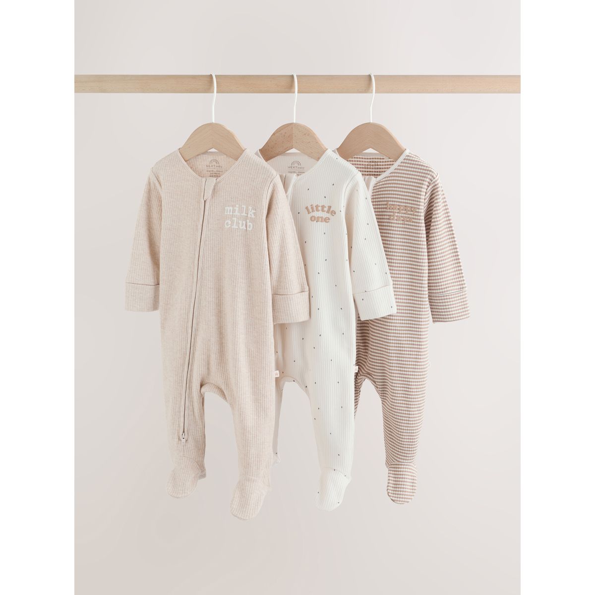 Dors-bien à zip double sens bébé, lot de 3 milkclub neutre, NEXT