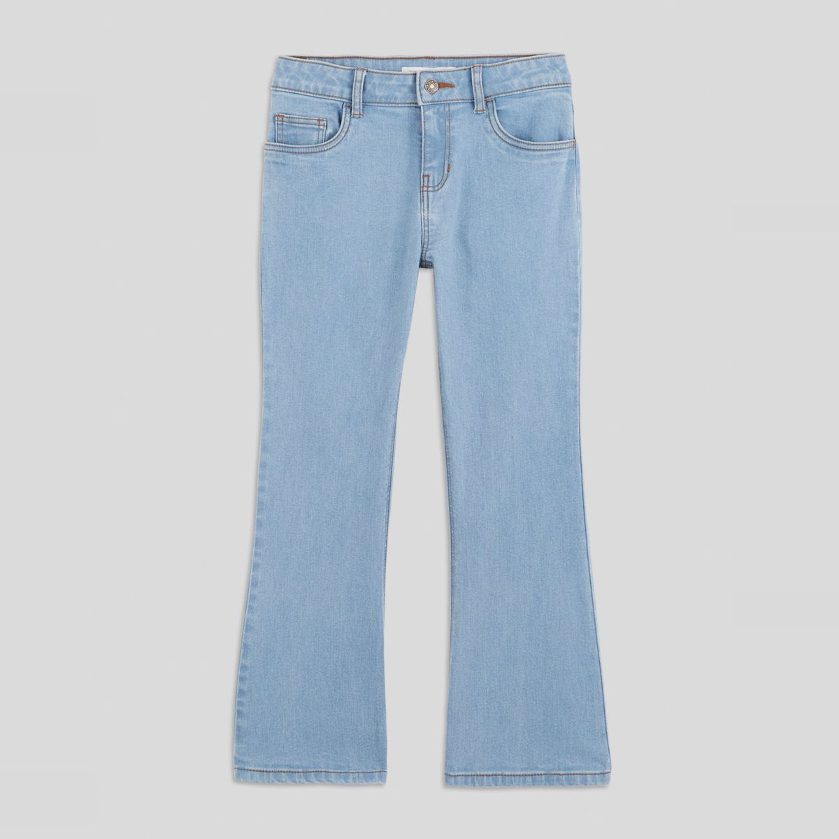 Jean flare en coton BIO, certifié OEKO-TEX bleach denim, MONOPRIX KIDS