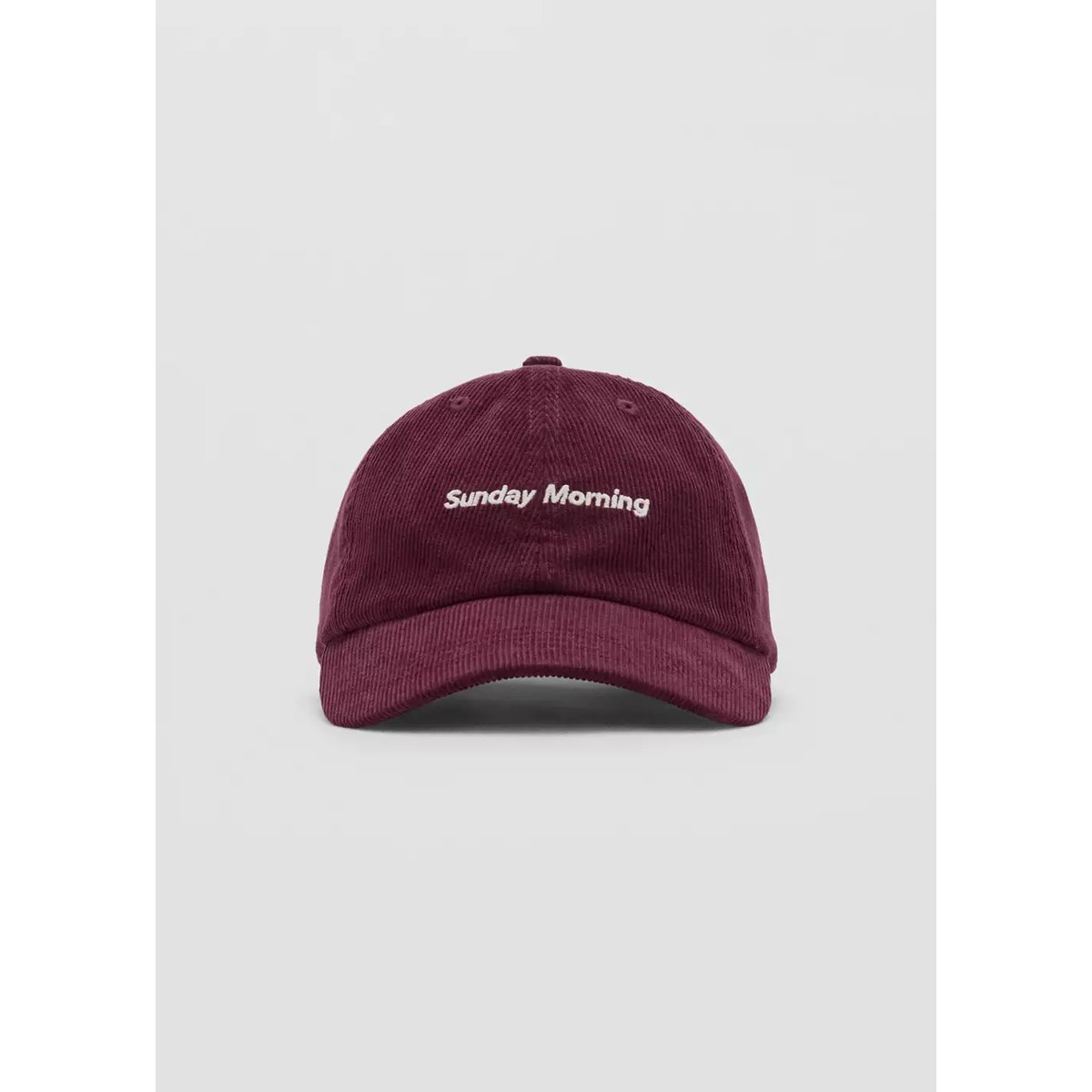 Casquette velours côtelé brodée bordeaux, MANGO TEEN