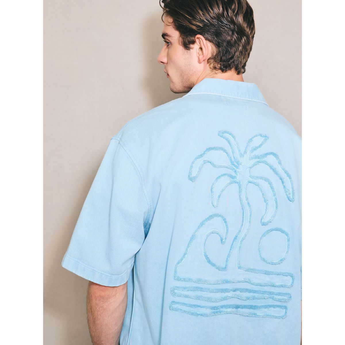 Chemise à manches courtes et motif edit bleu, NEXT