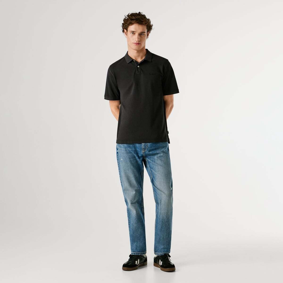 Polo Coupe Slim En Piqué noir, PEPE JEANS