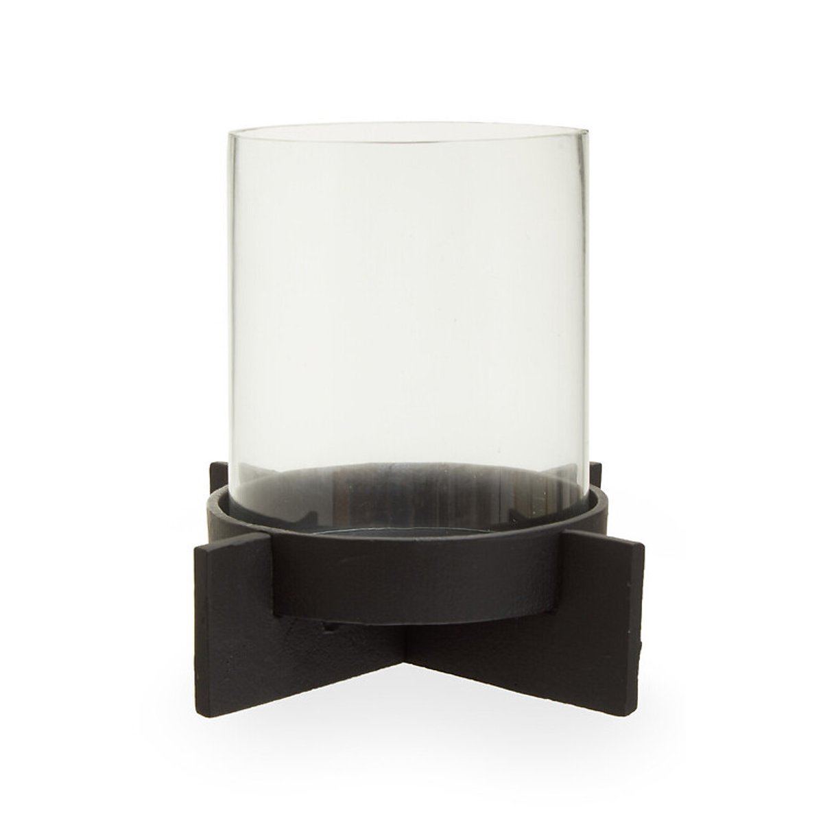 Large Matt Black Finish Candle Holder black, FIFTY FIVE SOUTH
