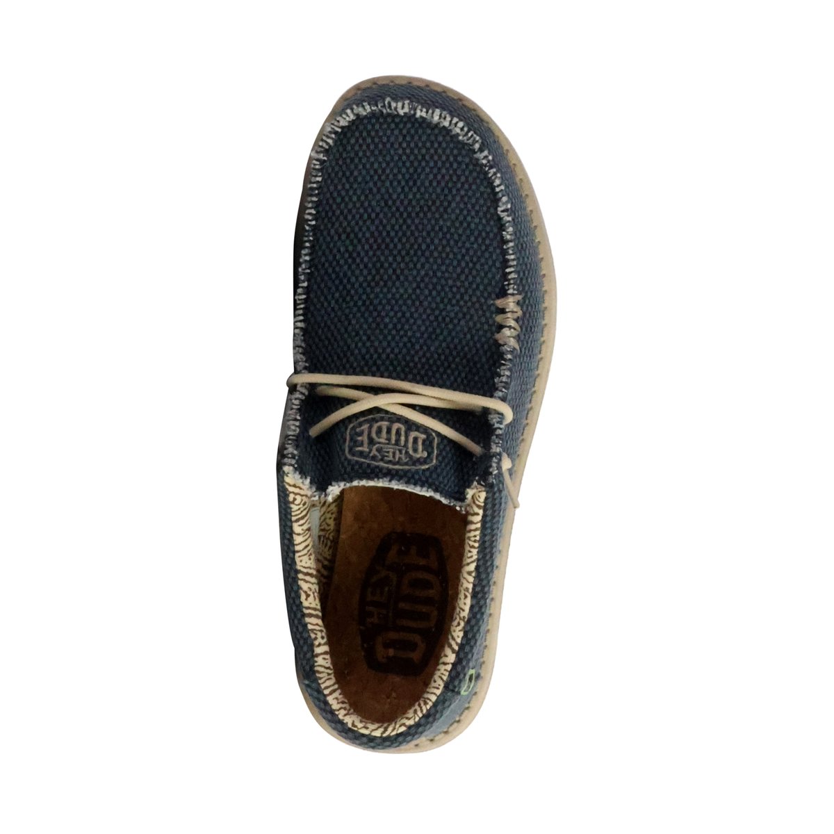 Moccassin à Lacets Wally Braided bleu sombre, HEY
