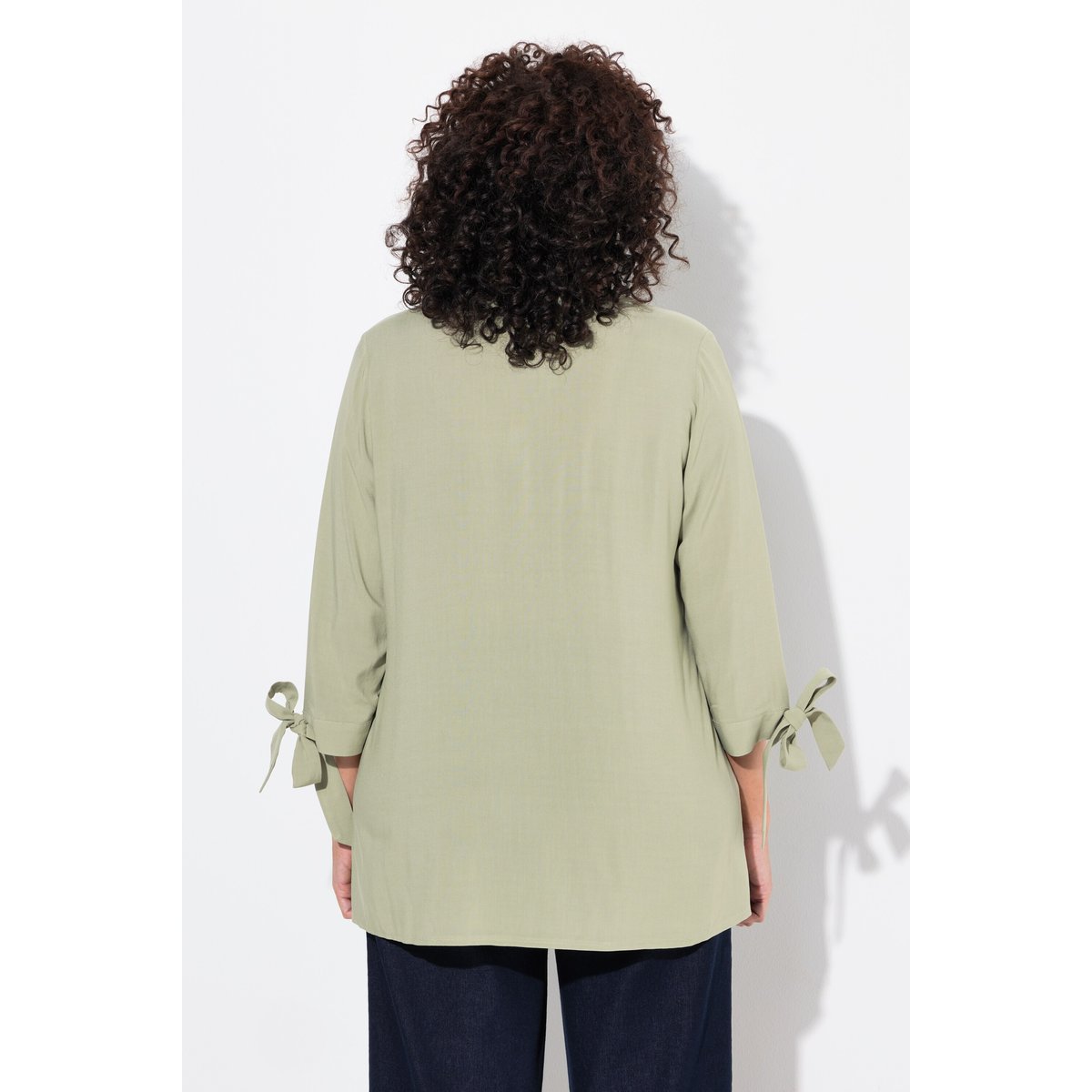 Blouse manches 3/4 avec rubans, coupe évasée esprit pastel, ULLA POPKEN