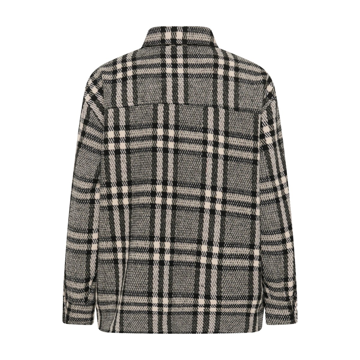 Manteau noir blanc black/chalk chekc, KAFFE