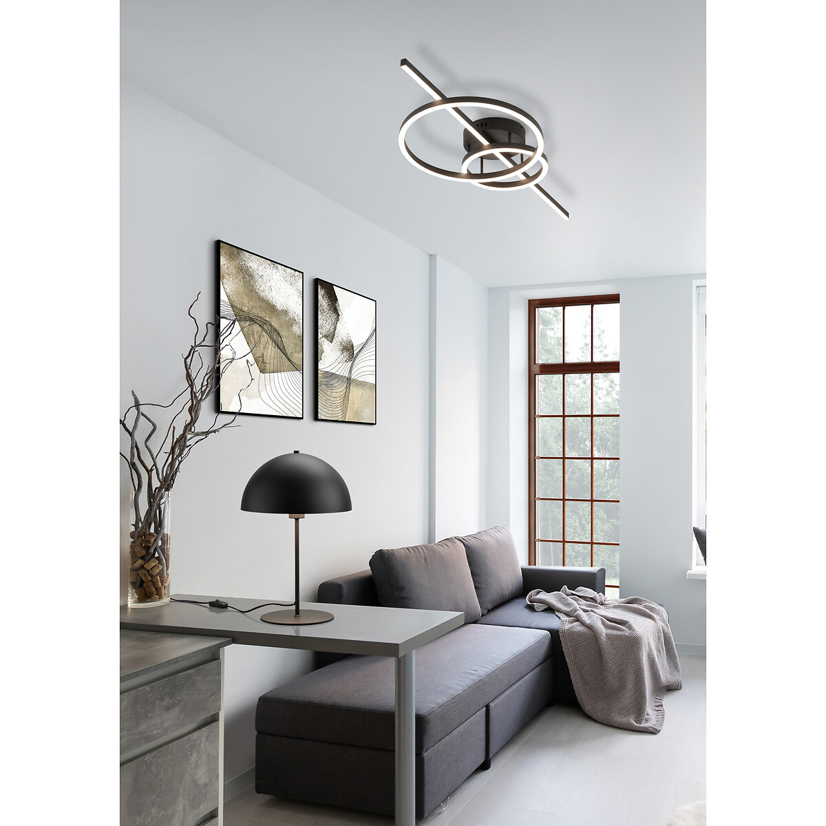 Candeeiro de teto Montilla, TRIO Lighting preto , TRIO LIGHTING