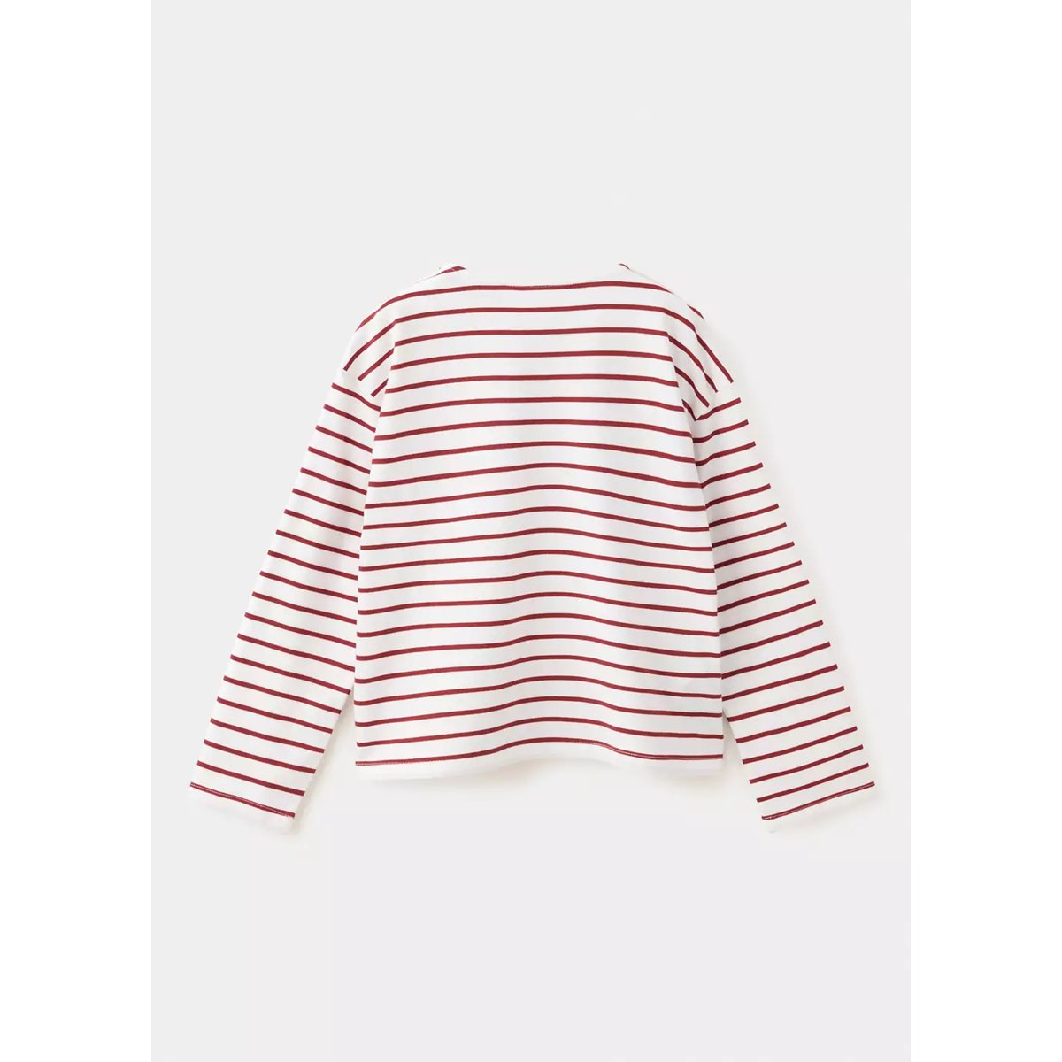 T-shirt à rayures avec découpes cut-out rouge, MANGO KIDS