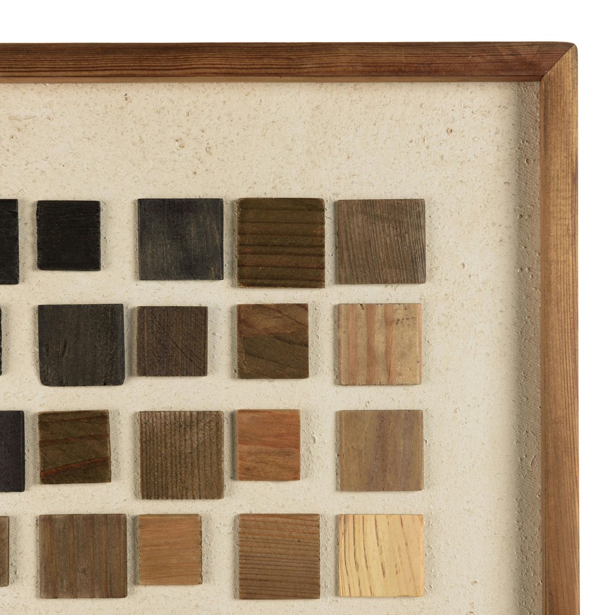 Décoration murale dégradé de mosaïque sur tissu 62 x 82 cm DENVER bois naturel, PIER IMPORT