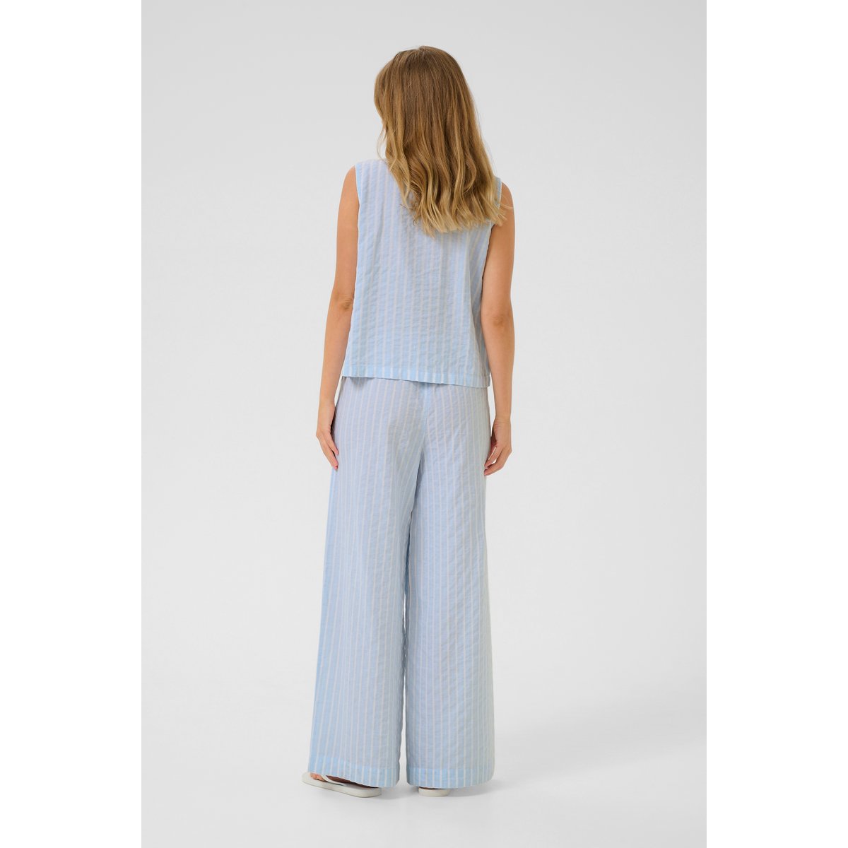 Blouse with short sleeve bleu/blanc rayures, KAFFE