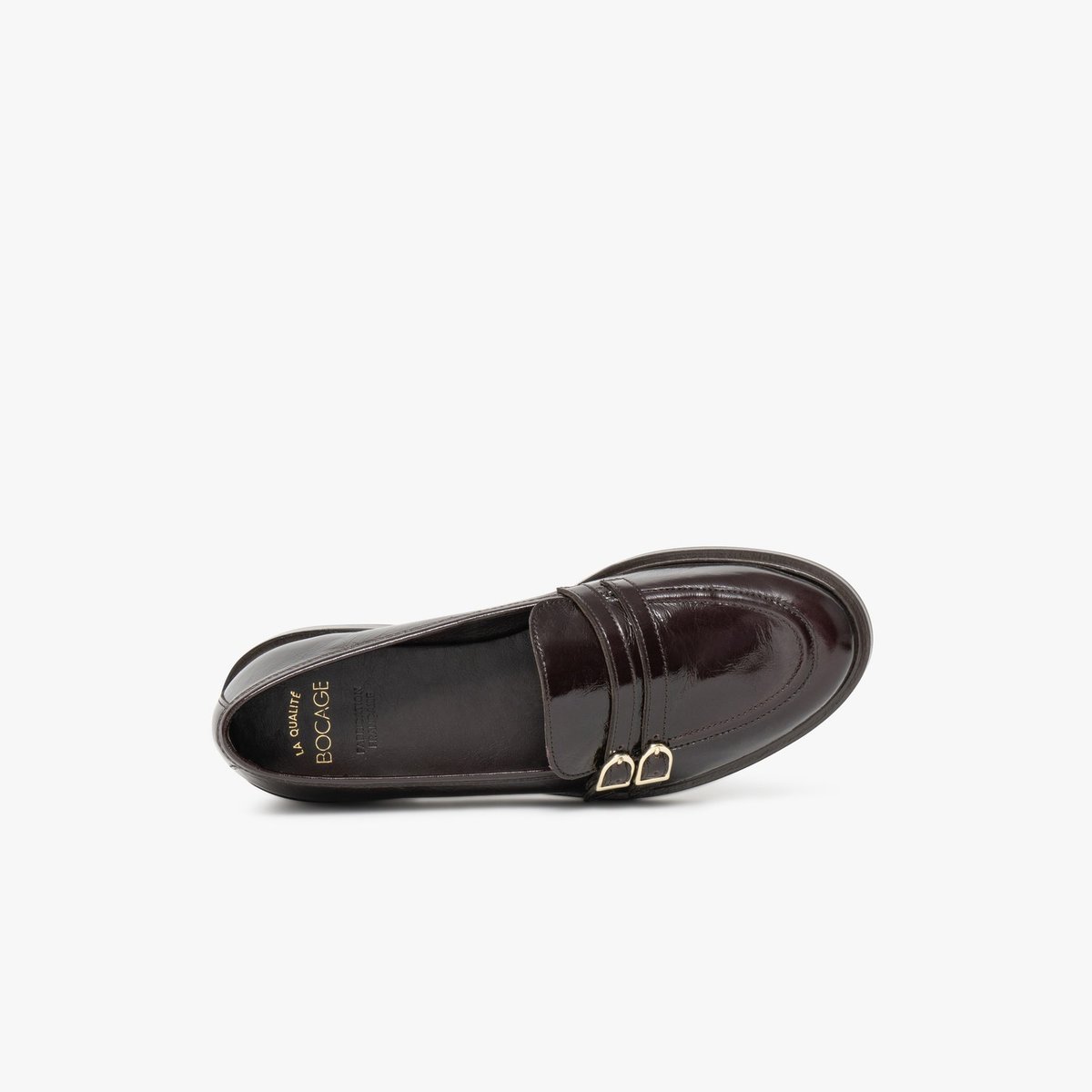 Mocassin en cuir ANYA marron marron fonce, BOCAGE