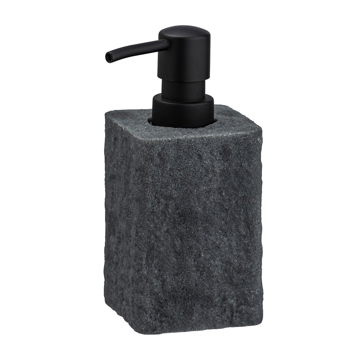 Distributeur de savon effet pierre VILLATA gris foncé, WENKO