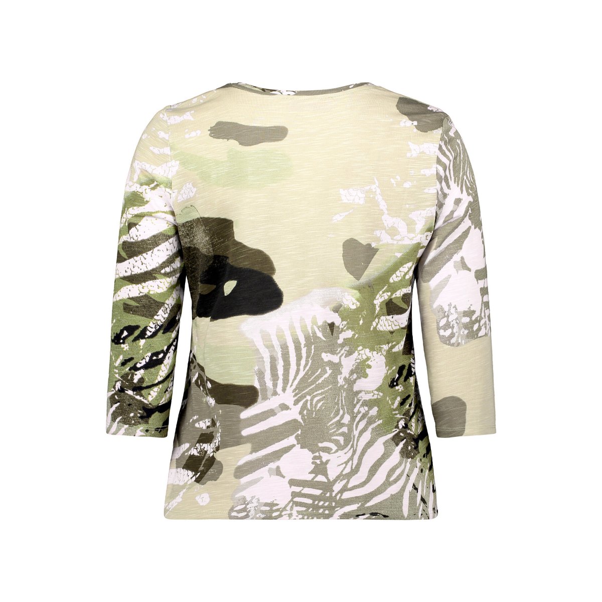 T-shirt basique à imprimé khaki/cream, BETTY BARCLAY