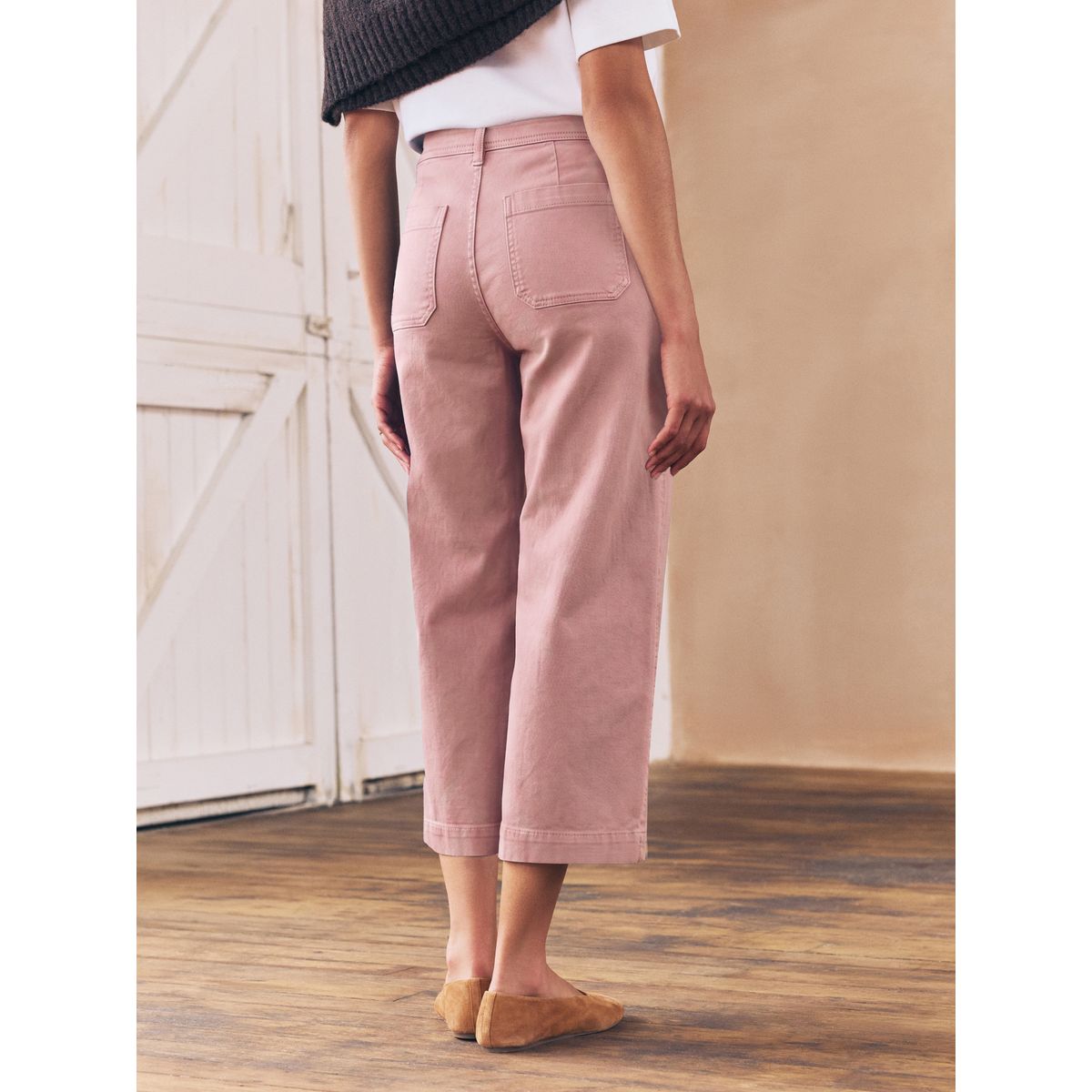 Jean court poche plaquée rose, NEXT
