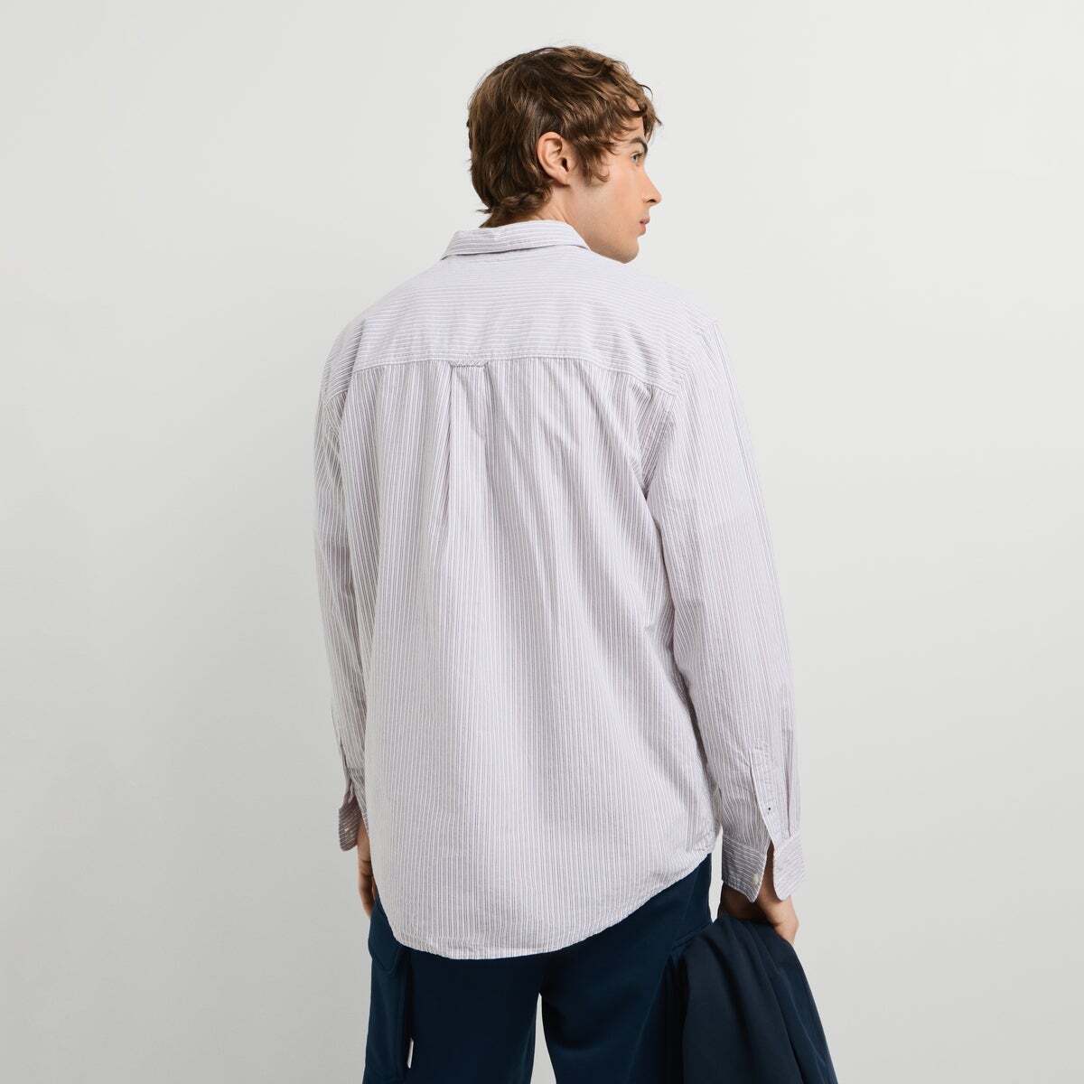 Chemise Coupe Casual À Rayures En Popeline bleu dulwich, PEPE JEANS