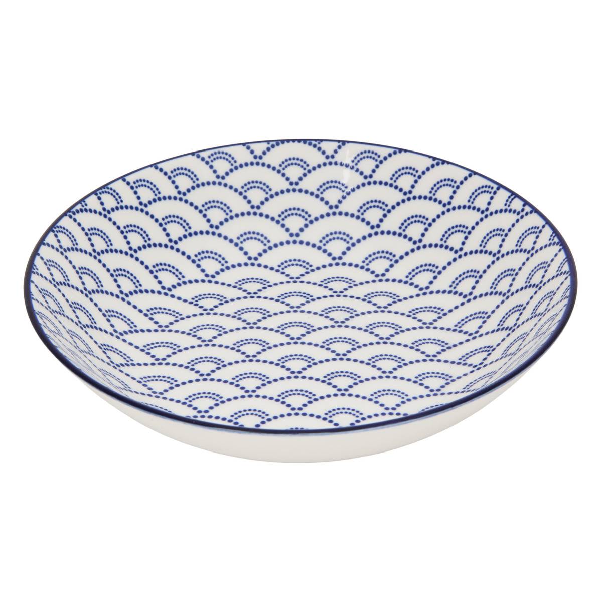 Service de table 12 pièces en porcelaine MIZU bleu encre, ATMOSPHERA