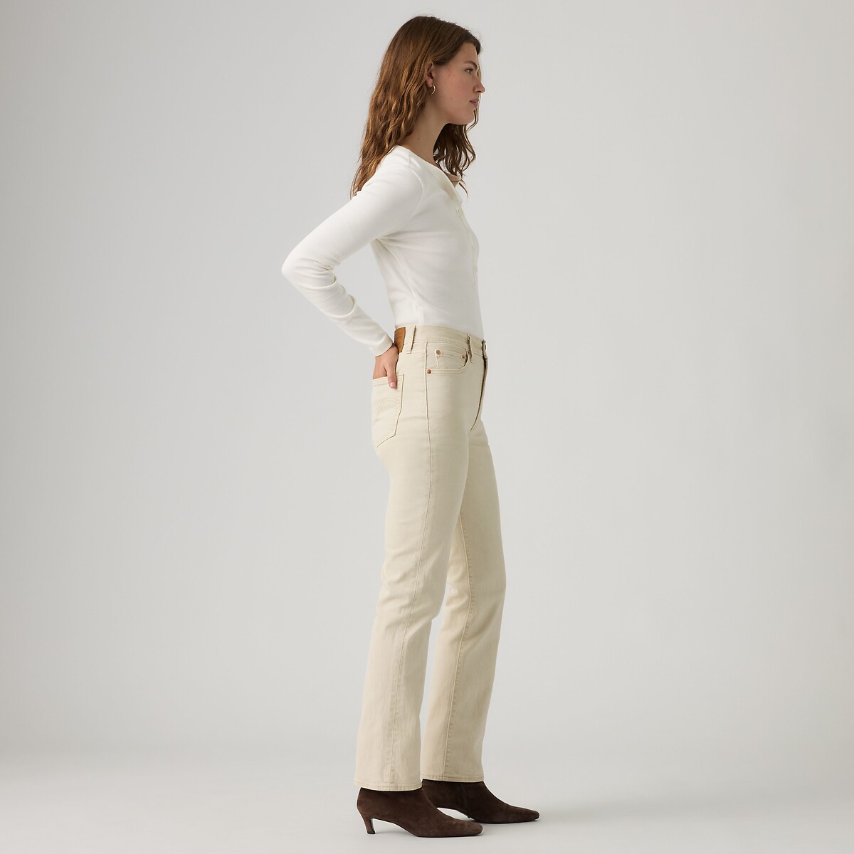 Pantalon Ribcage slim ecru, LEVI'S