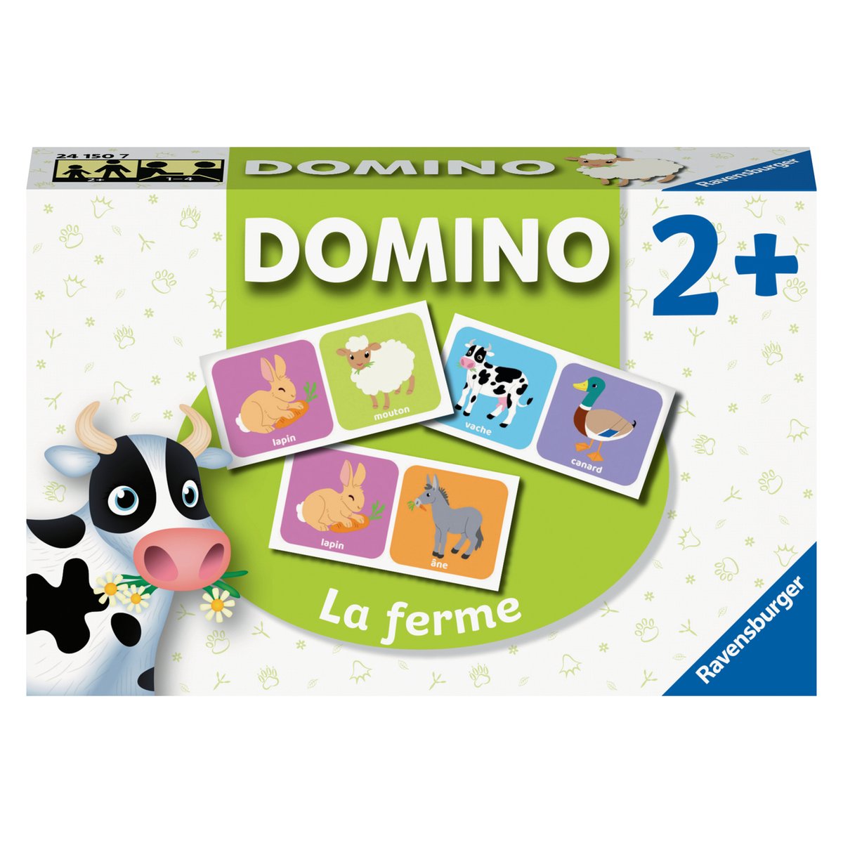 Domino theme La ferme jeux couleur unique, RAVENSBURGER