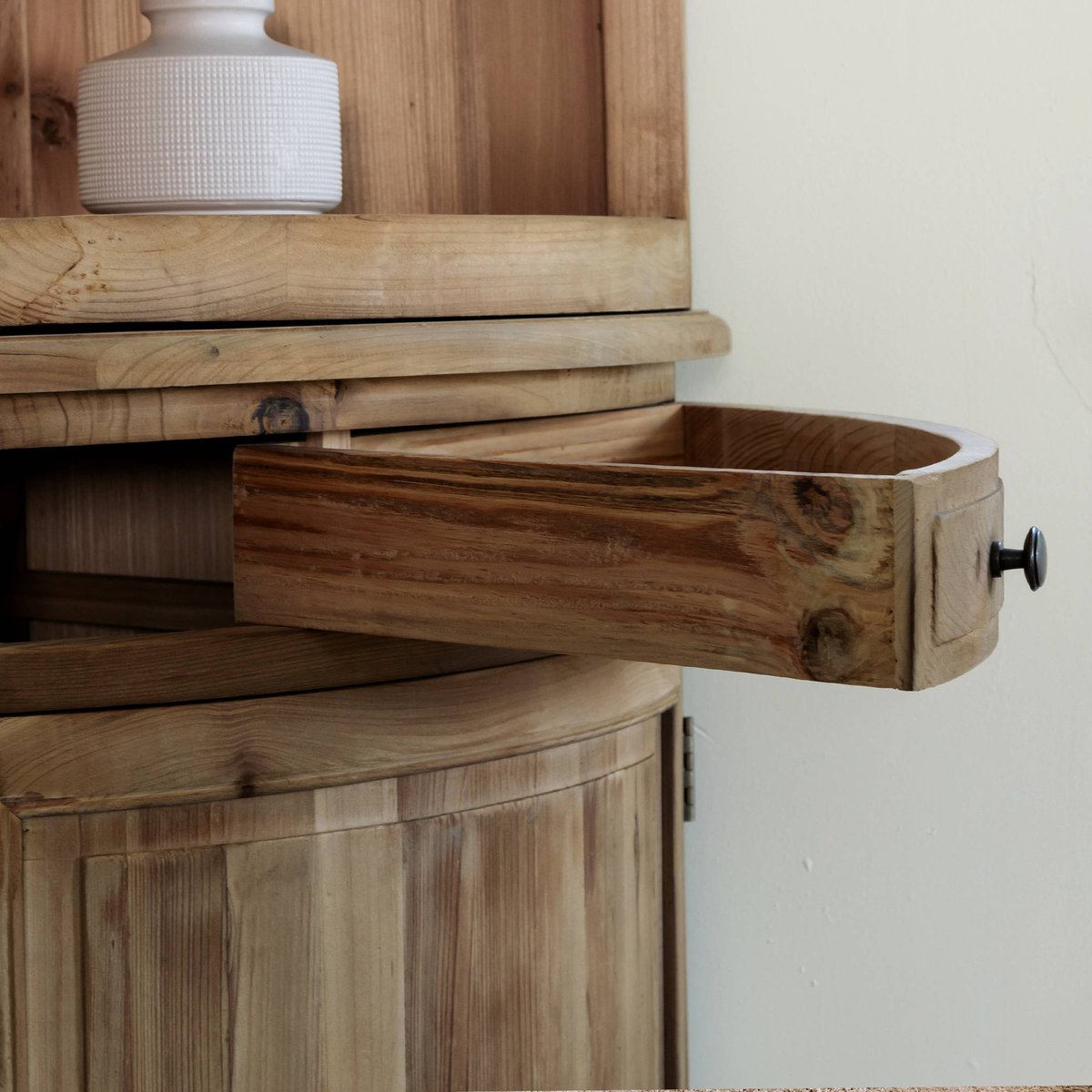 Vaisselier en bois recyclé GARANCE bois clair, MADE IN MEUBLES