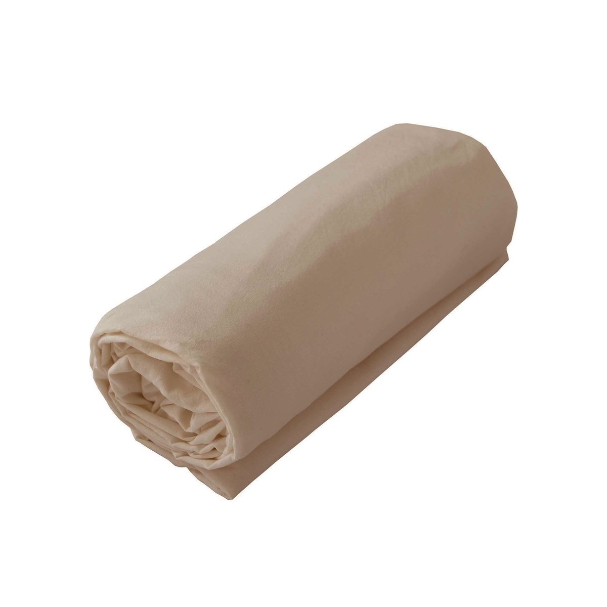 Drap housse jersey uni en 100% coton beige foncé, TRADILINGE