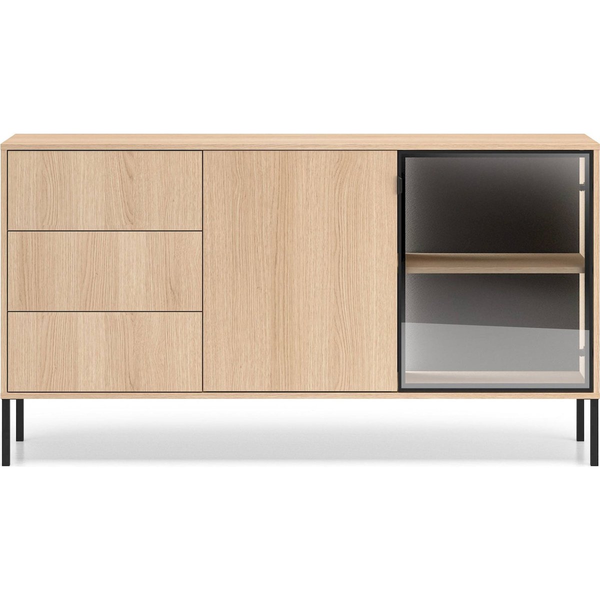 Buffet contemporain 2 portes avec LED cachemire, RECOLLECTION