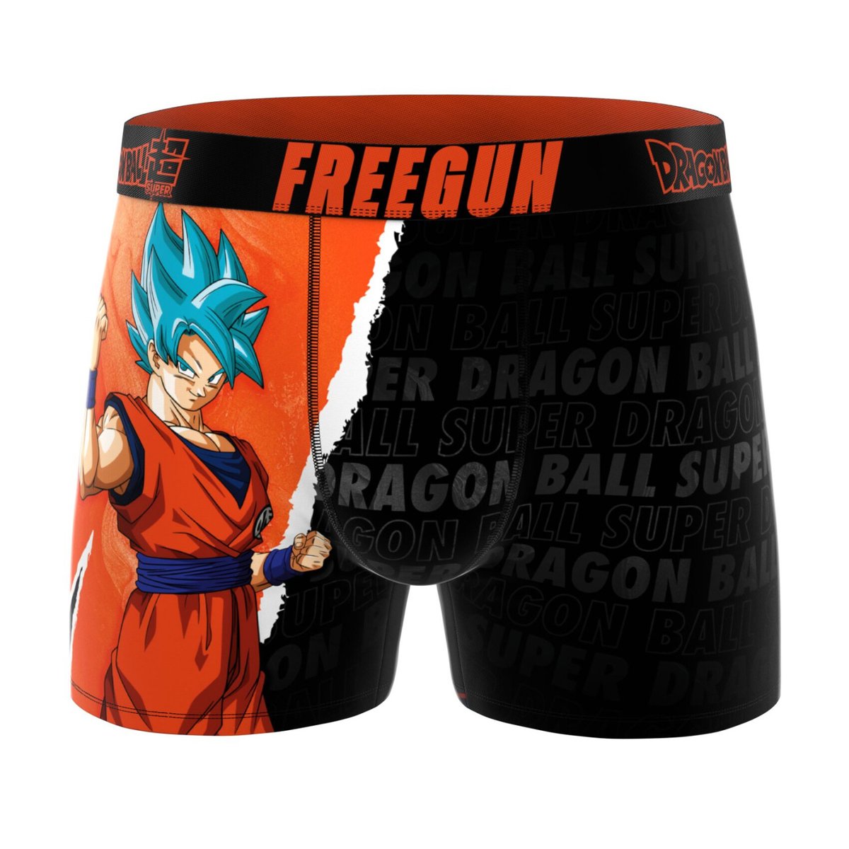 Lot De 4 Boxers Dragon Ball Super noir/violet/orange/bleu/or, FREEGUN