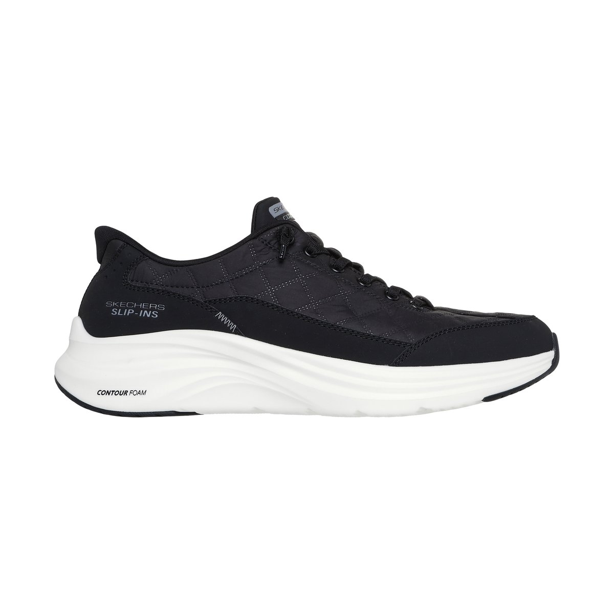 Baskets Skechers Slip-Ins: Contour Foam blanches et à slip-on noir - blanc, SKECHERS