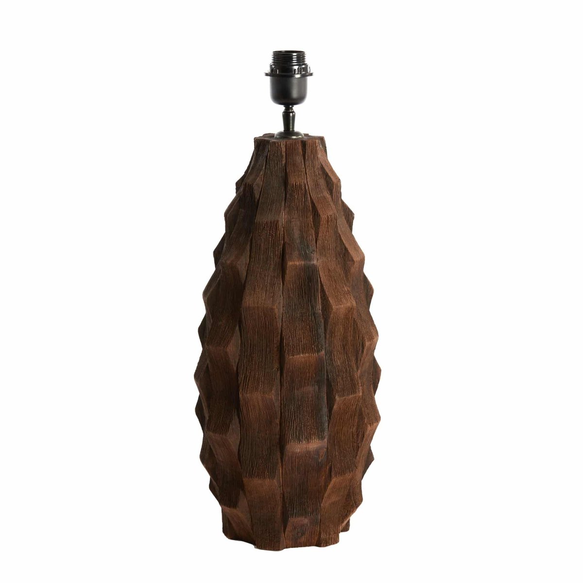 Base De La Lampe Bois TAKABE marron chocolat, LIGHT & LIVING 