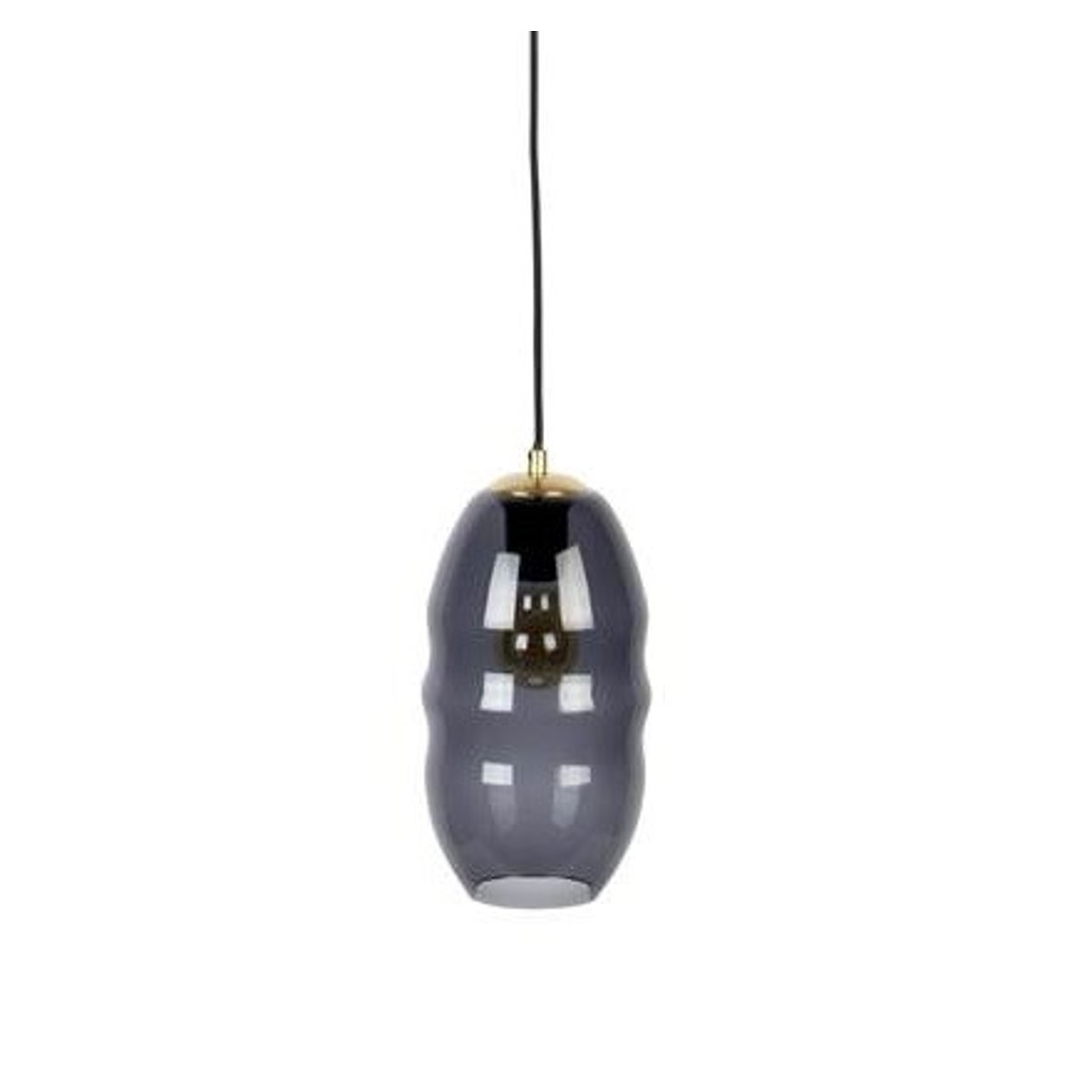 Suspension en verre industriel, LAUREN gris transparent, BOITE A DESIGN
