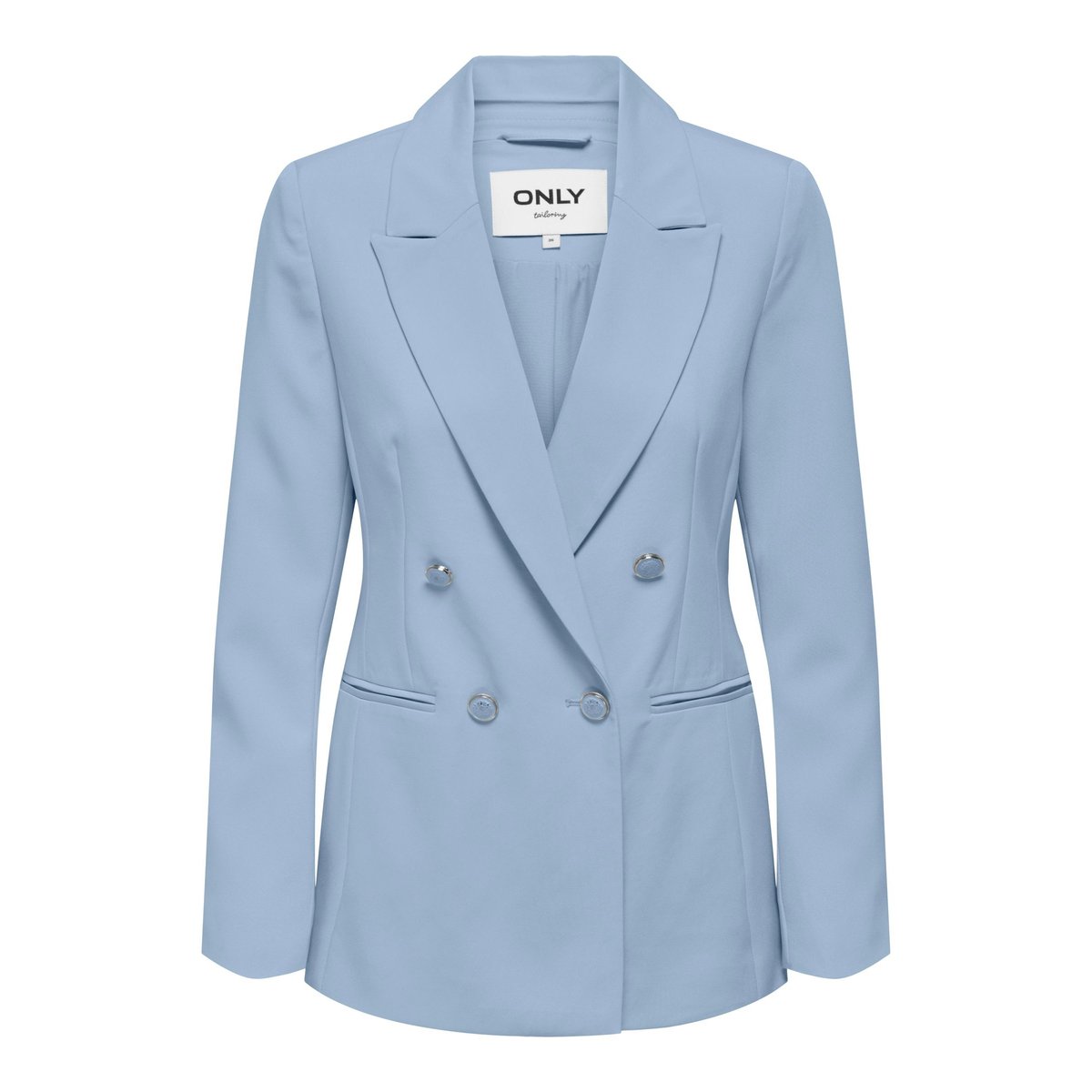 Blazer coupe droite, boutonné bleue - soft chambray, ONLY