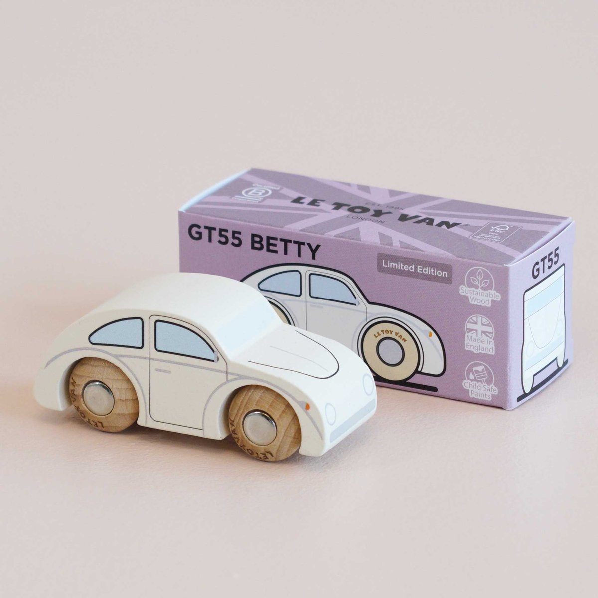 Mini voiture Betty No 9 blanc, LE TOY VAN