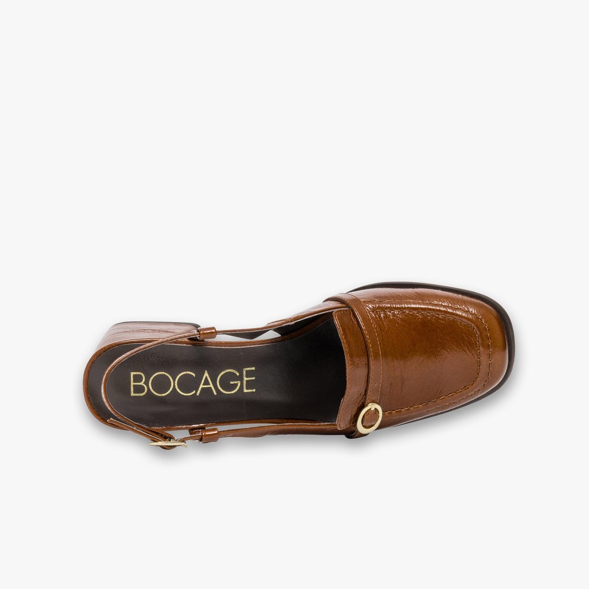 Escarpin en cuir DOMITILLE camel cognac, BOCAGE