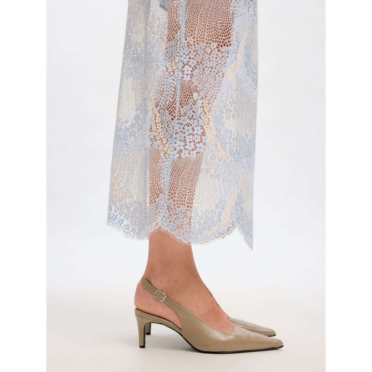 Jupe Mi-Longue cashmere blue, SELECTED