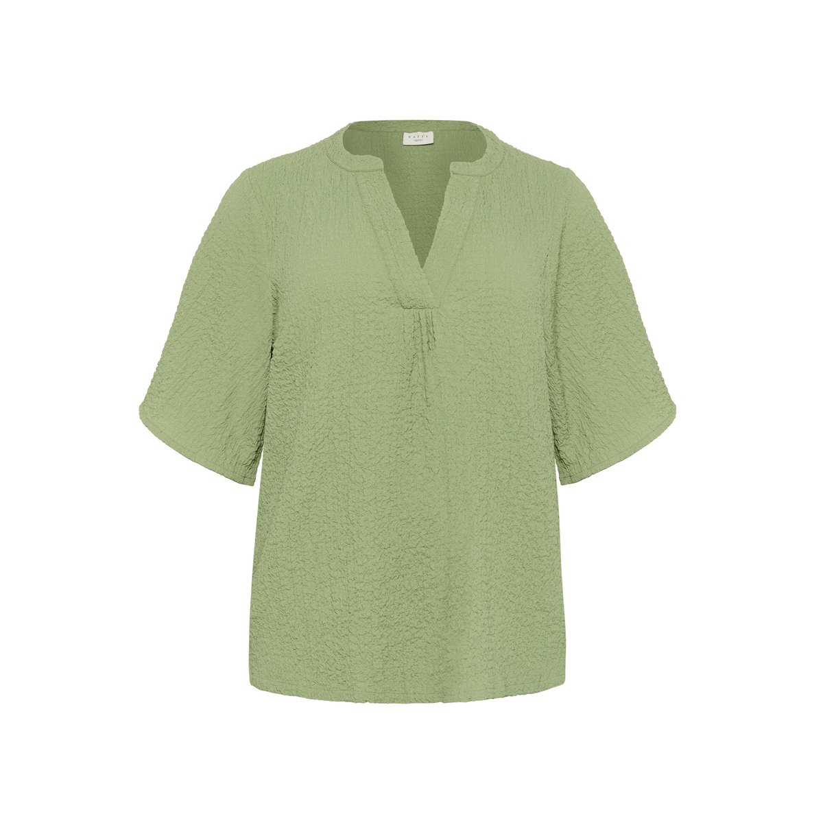 Blouse with short sleeve vert oil green, KAFFE CURVE