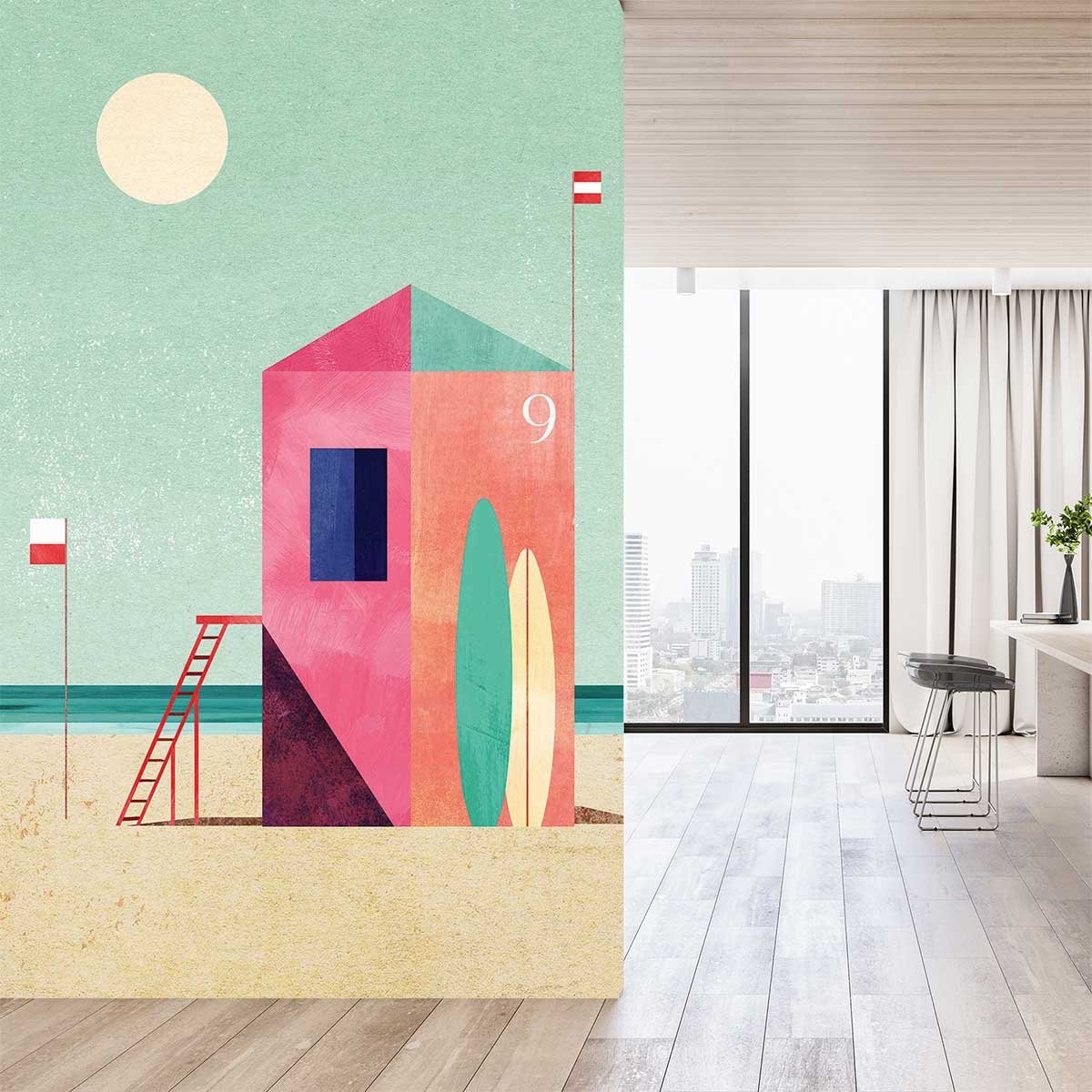 Papier peint poste 9 intissé, HEXOA