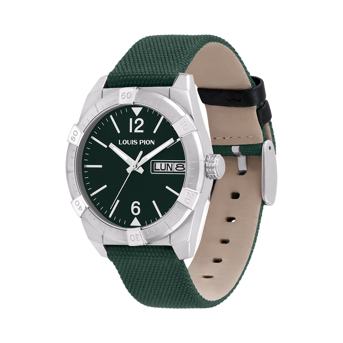 Montre Analogique VASCO argenté vert vert, LOUIS PION
