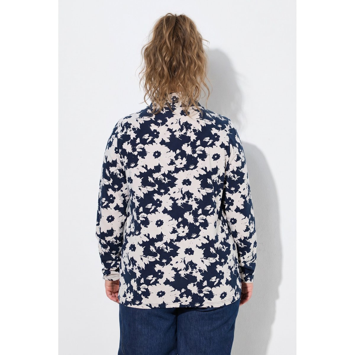 T-shirt en coton bio marine, ULLA POPKEN