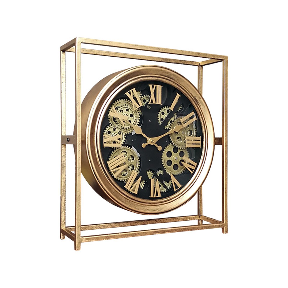 Horloge à mécanisme encadrée métal 38x11x42cm noir, EMDE