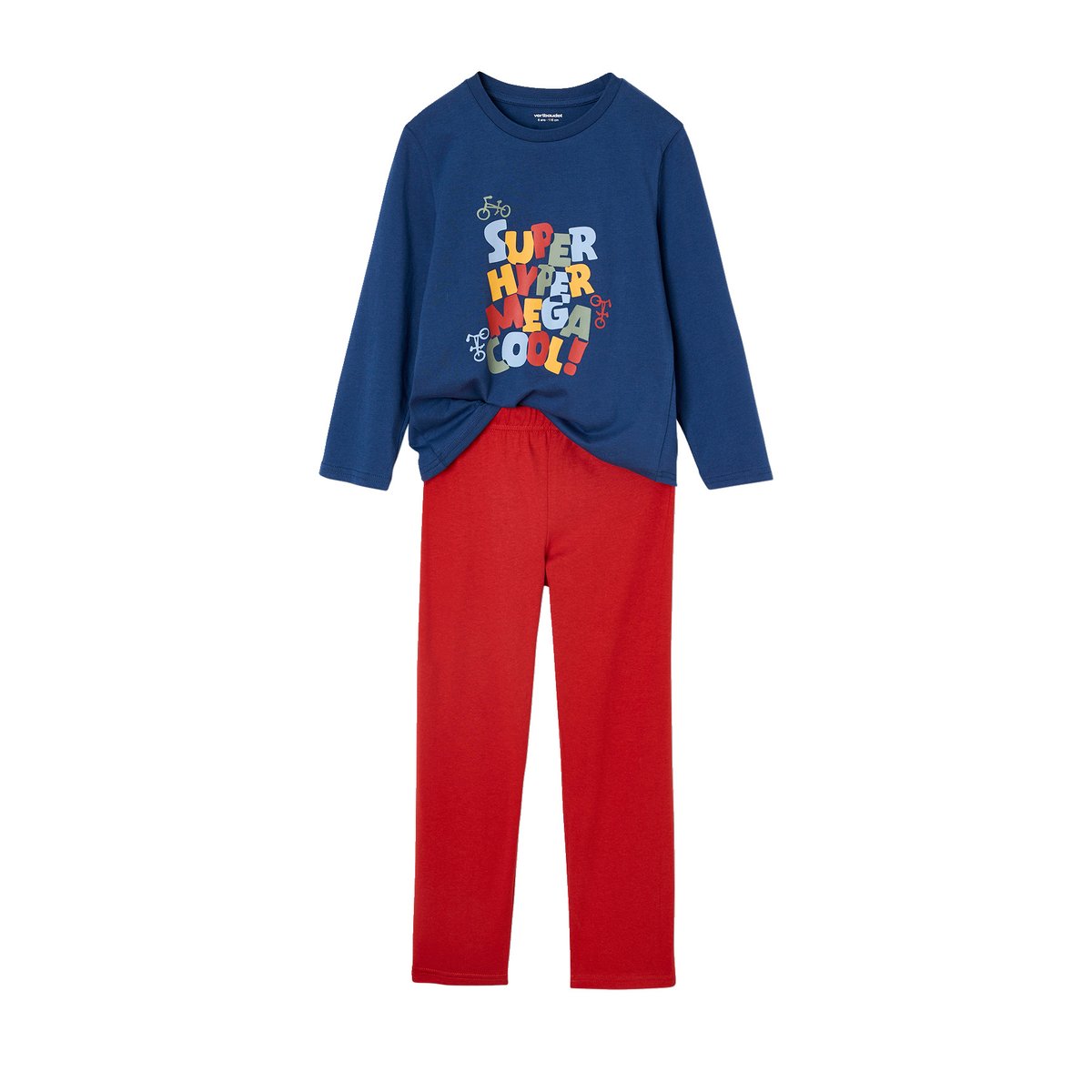 Lot de 3 Pyjamas Vélo Garçon bleu océan, VERTBAUDET