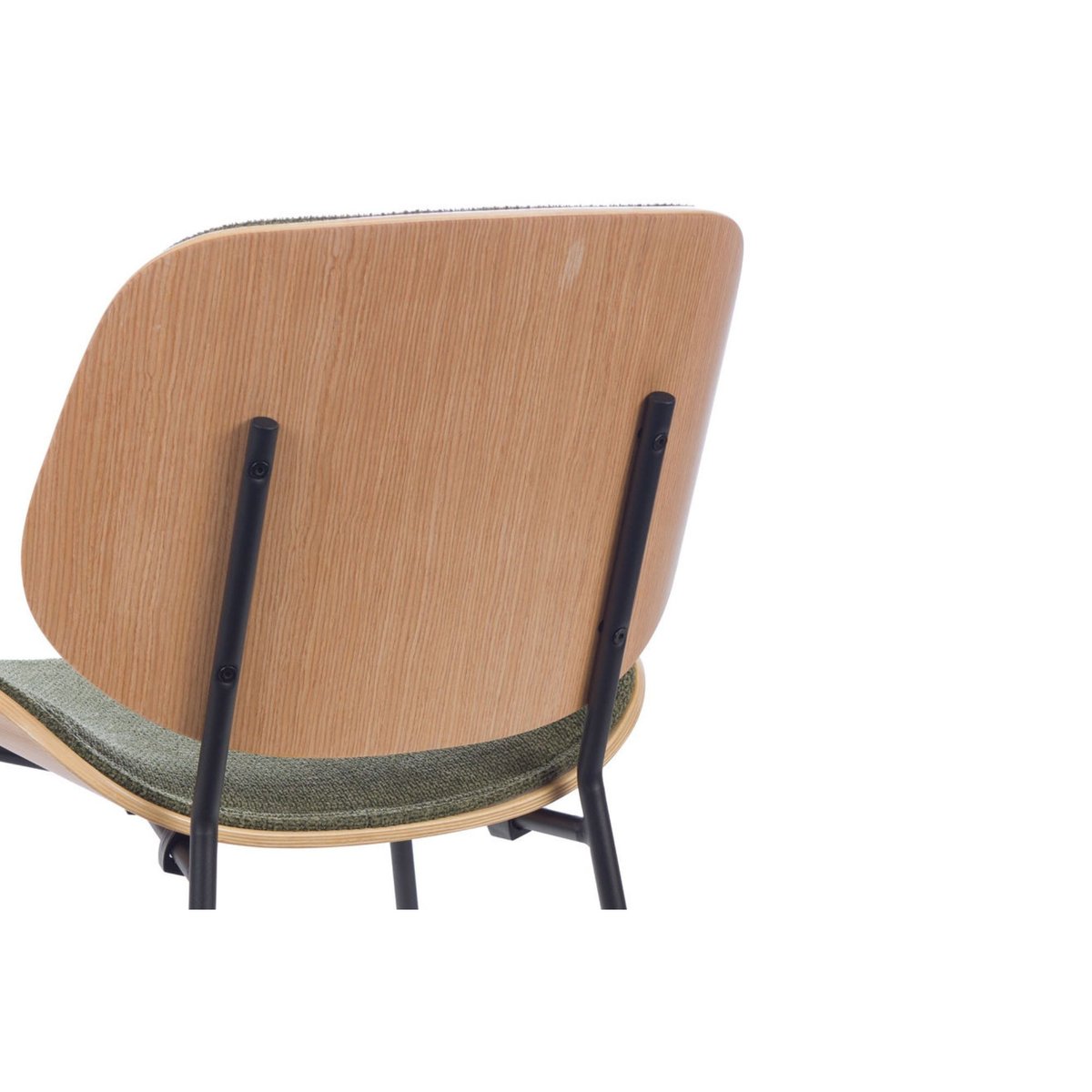 Chaises rétro en chêne et tissu (lot de 2) - ELLEA vert, HELLIN, DEPUIS 1862