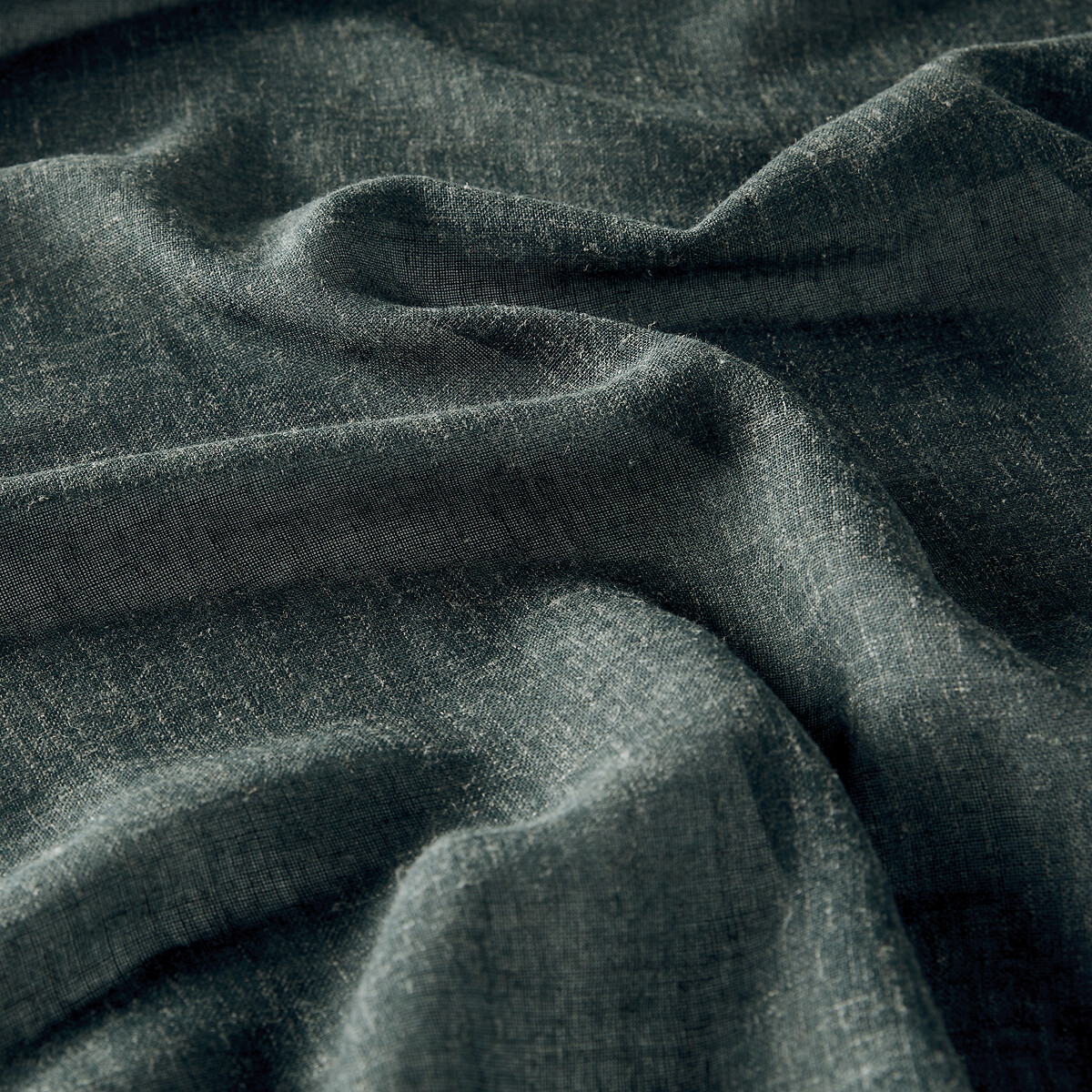 Voilage polyester et lin oeillet Aron bleu pétrole, LA REDOUTE INTERIEURS