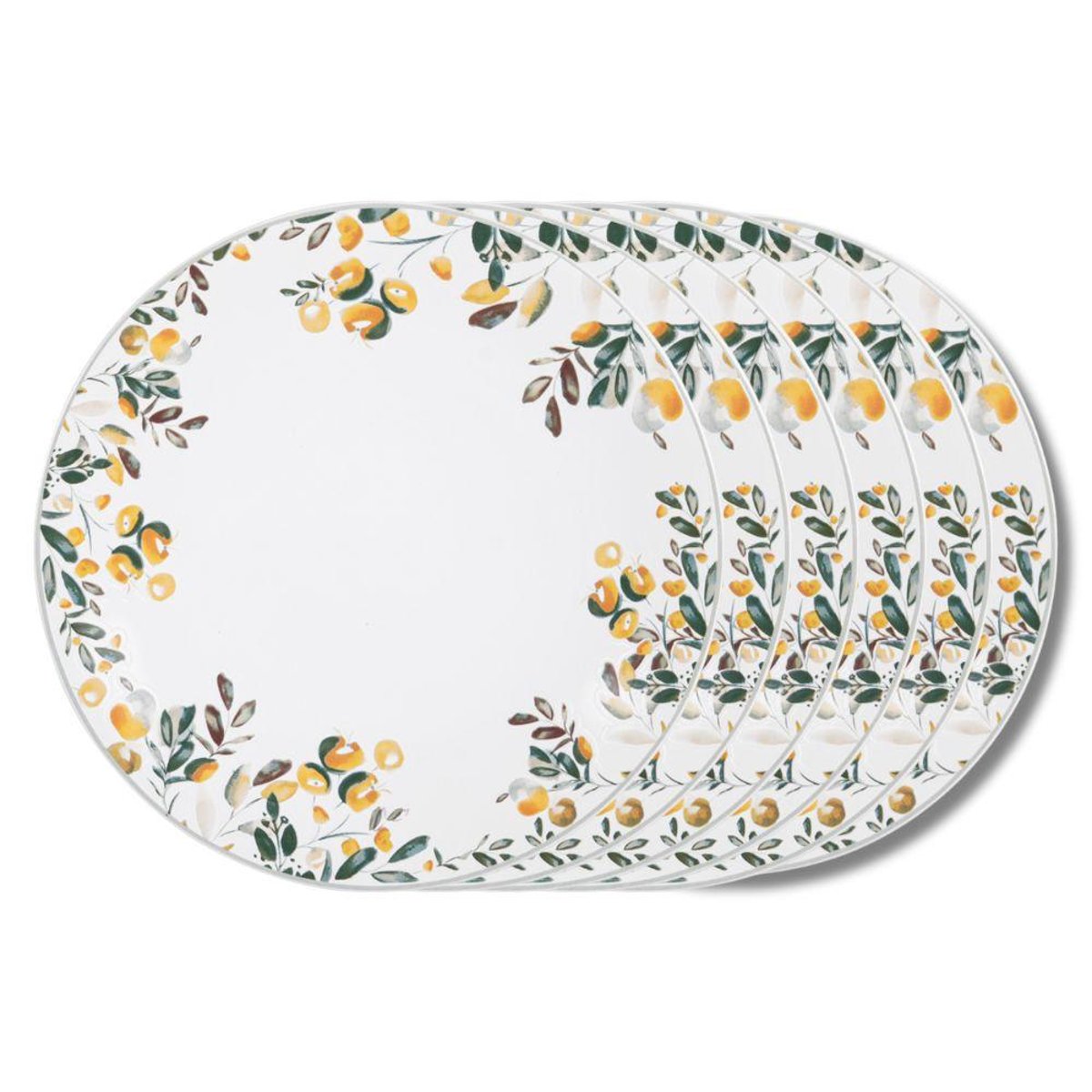 Assiette plate Summer 27 cm (lot de 6) - SUMMER jaune, TABLE PASSION