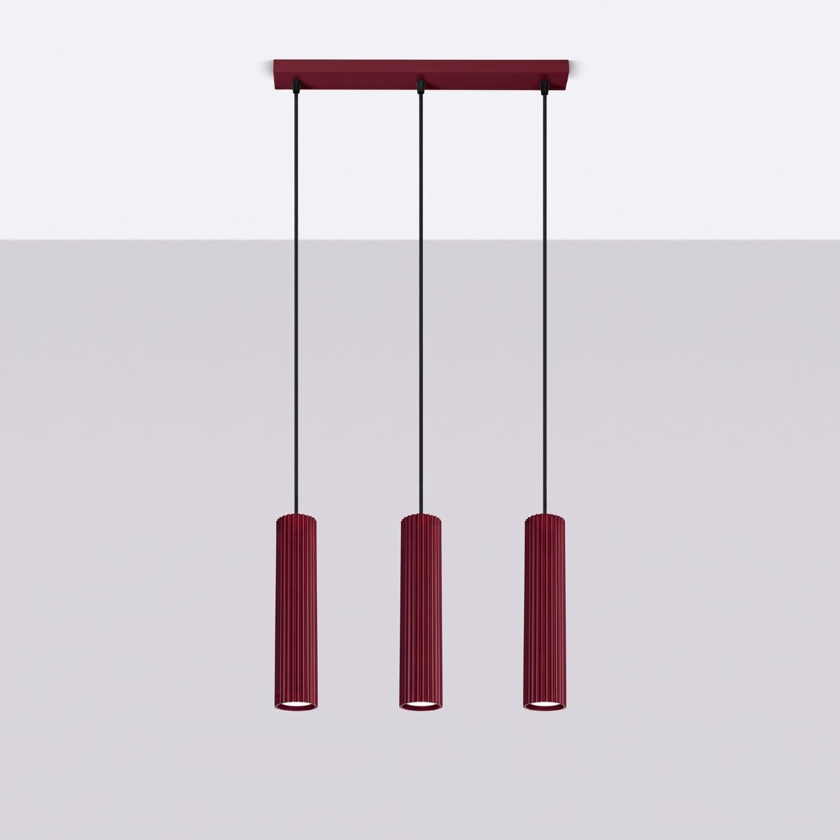 Suspension Aluminium Bourgogne GU10 3 Karbon bourgogne, EDEN