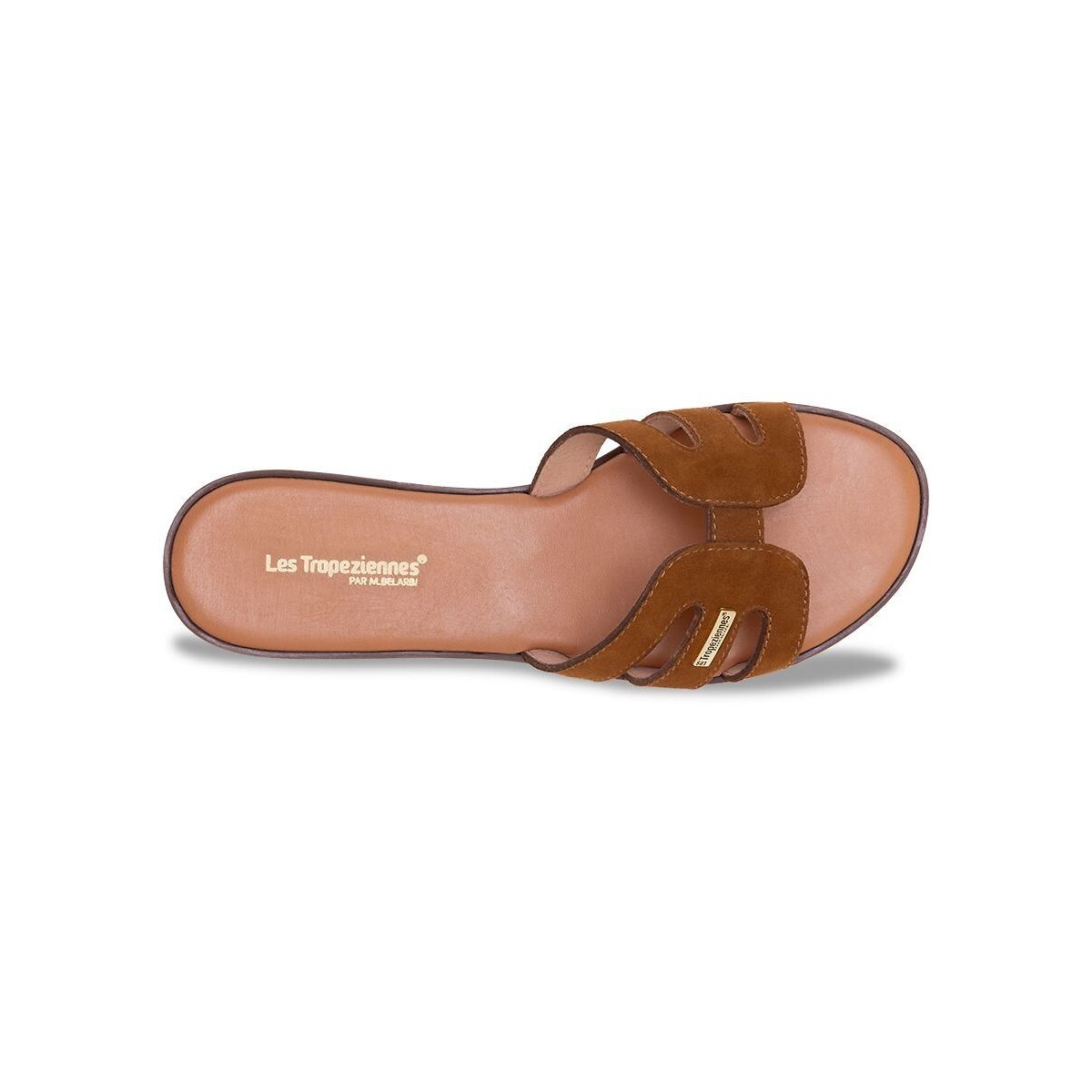 Mules en cuir suède Hamiga cognac, LES TROPEZIENNES PAR M.BELARBI