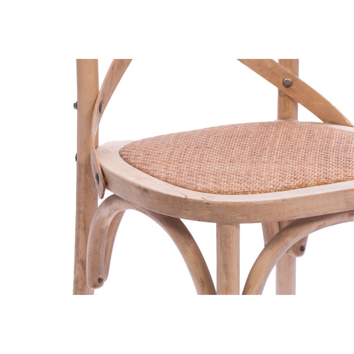 Chaises bistrot en bois massif naturel (lot de 2) - ESTAMINET bois clair, HELLIN, DEPUIS 1862