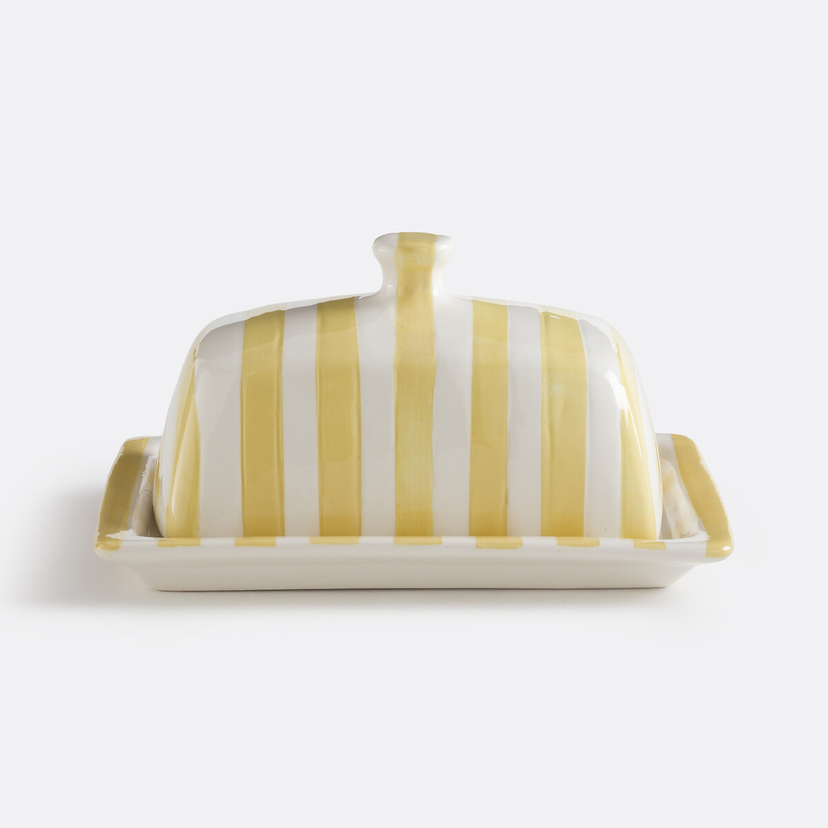 Darcy Dolomite Butter Dish yellow, LA REDOUTE INTERIEURS