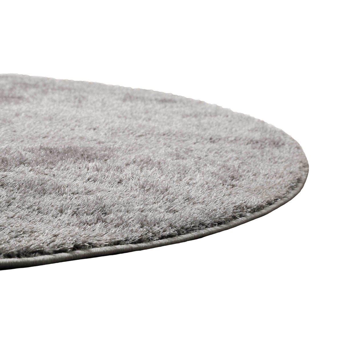 Tapis rond à poils longs ,  Flavio gris clair, HOMIE LIVING