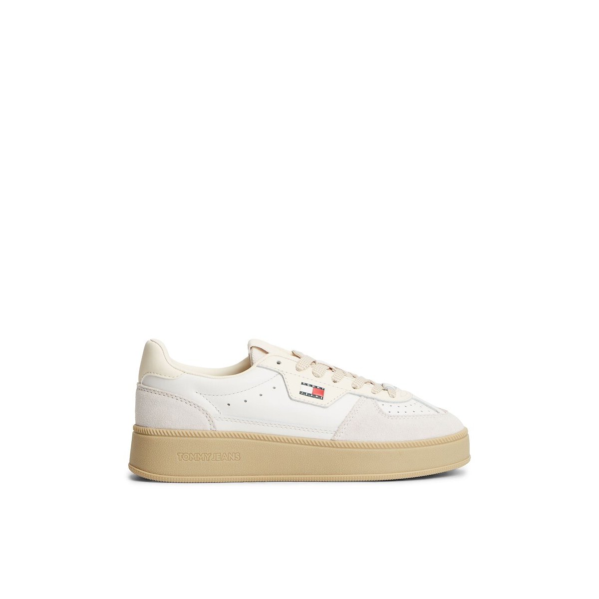The Greenwich Platform Leather Trainers ecru , TOMMY JEANS