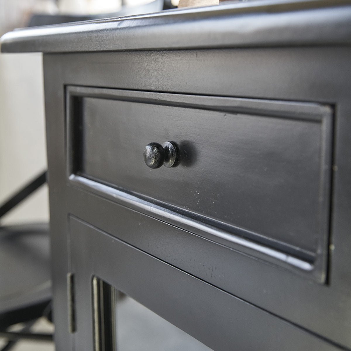Buffet en bois d'acajou 4 portes 4 tiroirs BASTIDE noir, BERAH GETAH