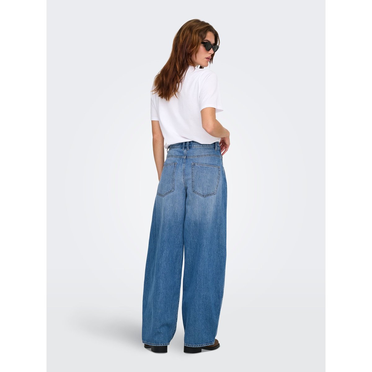 Jean À Coupe Ample medium blue denim, ONLY